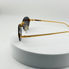 Fendi First Crystal Rimless Oval Sunglasses (Gold metal)