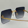 Fendi First FE4082US 30B Square Sunglasses – Gold Frame / Black Temples