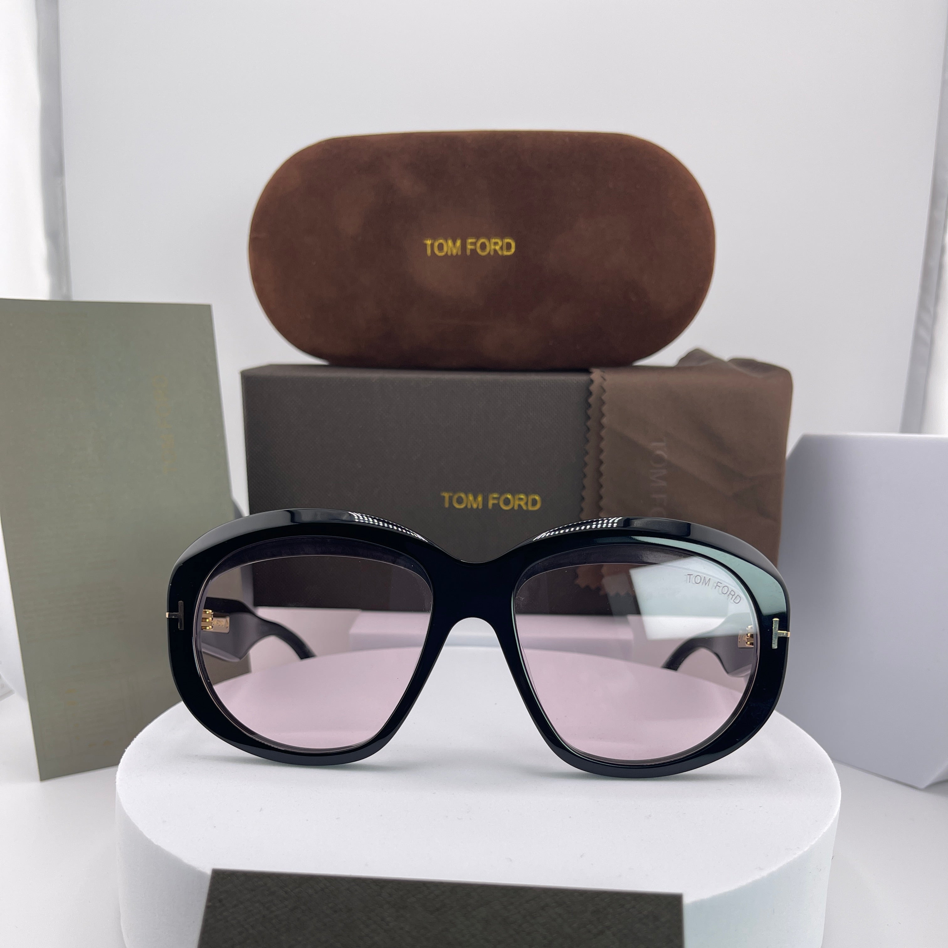 Tom Ford Women's Black Oversized Sunglasses | Elegant Designer Eyewear