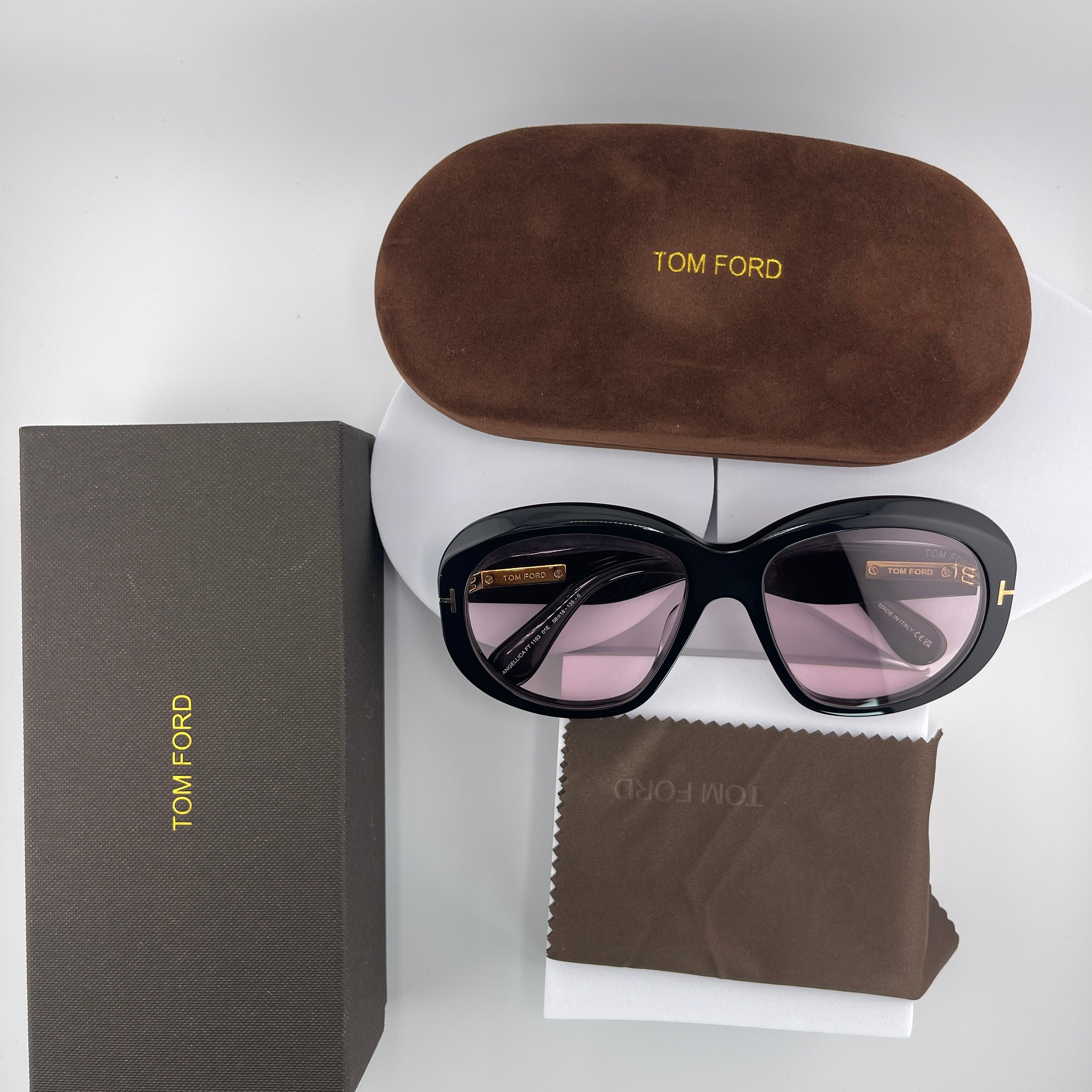 Tom Ford Women's Black Oversized Sunglasses | Elegant Designer Eyewear