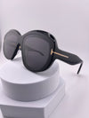 TF Women's Black Square Sunglasses | Chic Luxury Eyewear