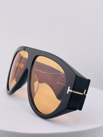 Tom Ford Men's Black Aviator Sunglasses | Bold Designer Eyewear