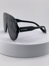 Tom Ford Classic Black Aviator Sunglasses – Designer Unisex Eyewear with Full Packaging