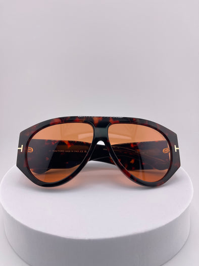Tom Ford Square Frame Sunglasses – Orange Tint Designer Eyewear for Men & Women