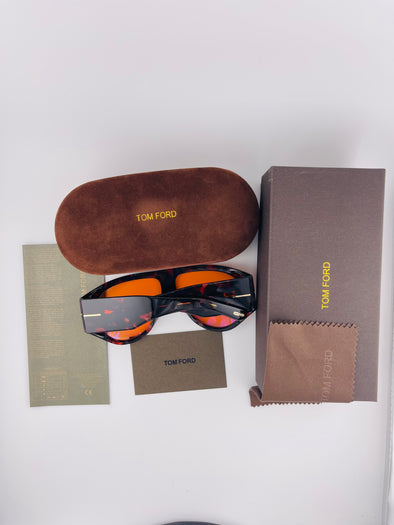 TF Square Frame Sunglasses – Orange Tint Designer Eyewear for Men & Women