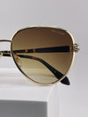 BVLGARI Gold-Tone Gradient Sunglasses – Classic Glamour with a Bold Edge
