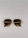 BVLGARI Gold-Tone Gradient Sunglasses – Classic Glamour with a Bold Edge