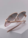 B.LGARI Women's Rose Gold Aviator Sunglasses | Luxury Designer Eyewear
