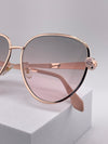 B.LGARI Women's Rose Gold Aviator Sunglasses | Luxury Designer Eyewear