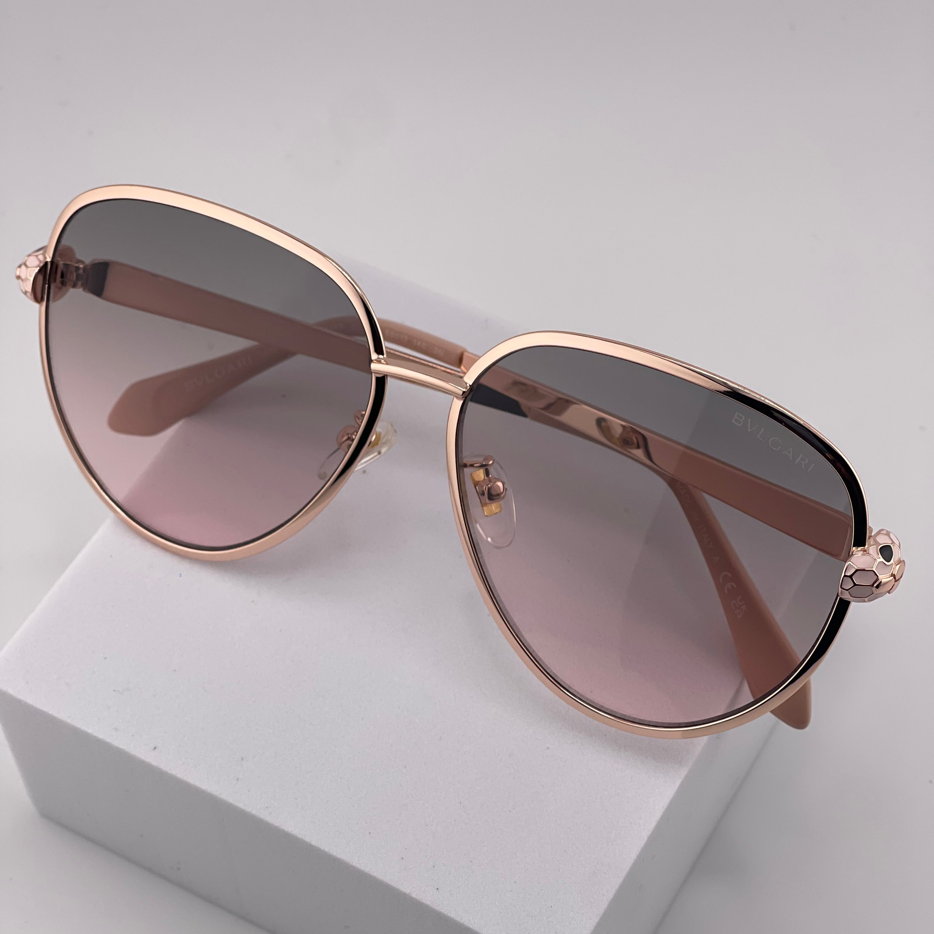 Bvlgari Serpenti Forever Aviator Sunglasses Rose gradient
