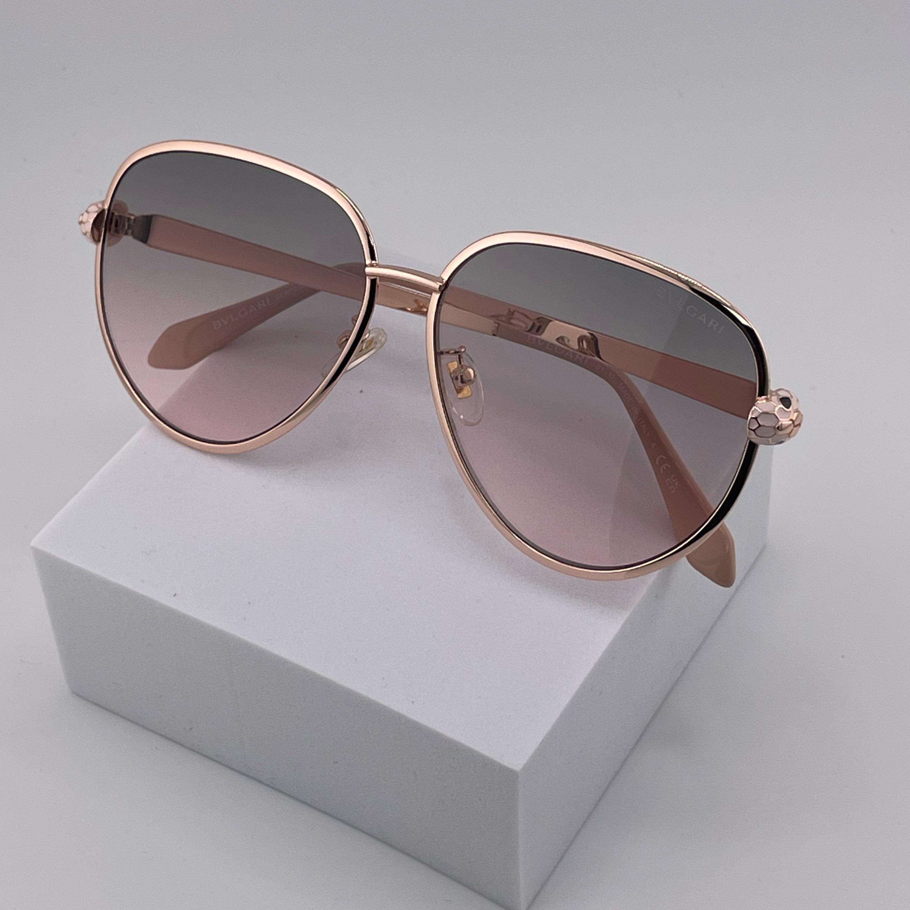 Bvlgari Serpenti Forever Aviator Sunglasses Rose gradient