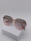B.LGARI Women's Rose Gold Aviator Sunglasses | Luxury Designer Eyewear