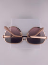 B.LGARI Women's Rose Gold Aviator Sunglasses | Luxury Designer Eyewear