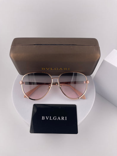 BVLGARI Women's Rose Gold Aviator Sunglasses | Luxury Designer Eyewear