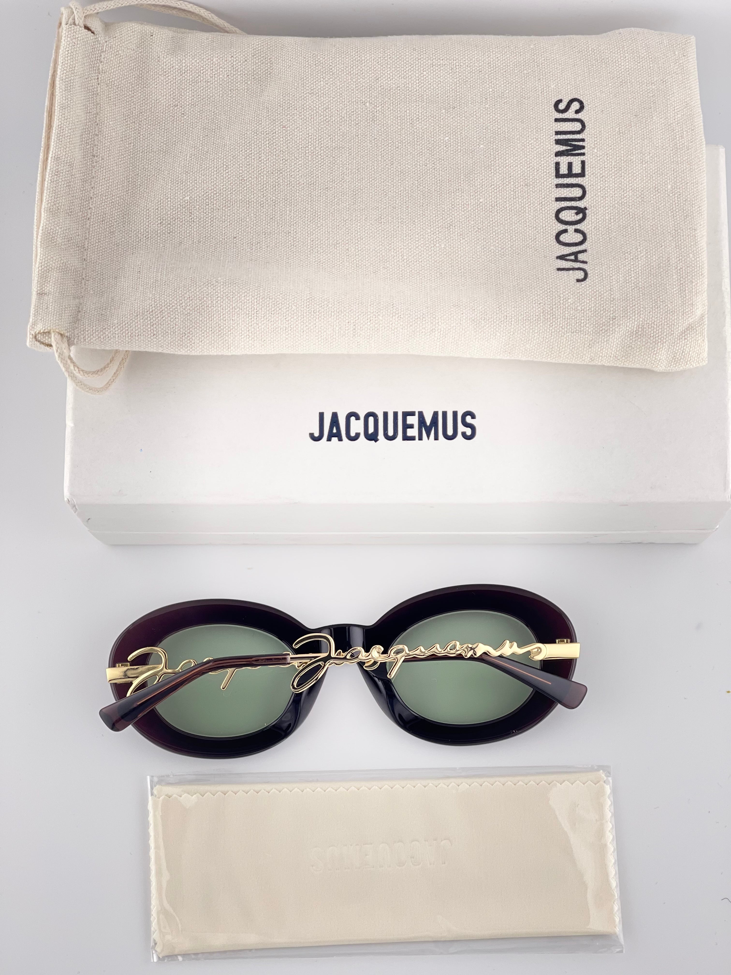 Jac-quemus Oval Retro Vision Sunglasses – Noir Edition