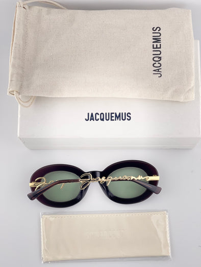 Jac-quemus Oval Retro Vision Sunglasses – Noir Edition