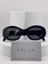 Celine Triomphe Oval Sunglasses in Black Acetate