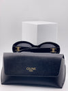 Celine Triomphe Oval Sunglasses in Black Acetate