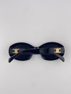 Celine Triomphe Oval Sunglasses in Black Acetate