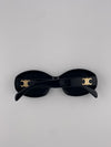 Celine Triomphe Oval Sunglasses in Black Acetate