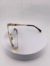 Celine Oval Sunglasses – Gold Frame with Green Lenses