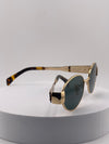 Celine Oval Sunglasses – Gold Frame with Green Lenses