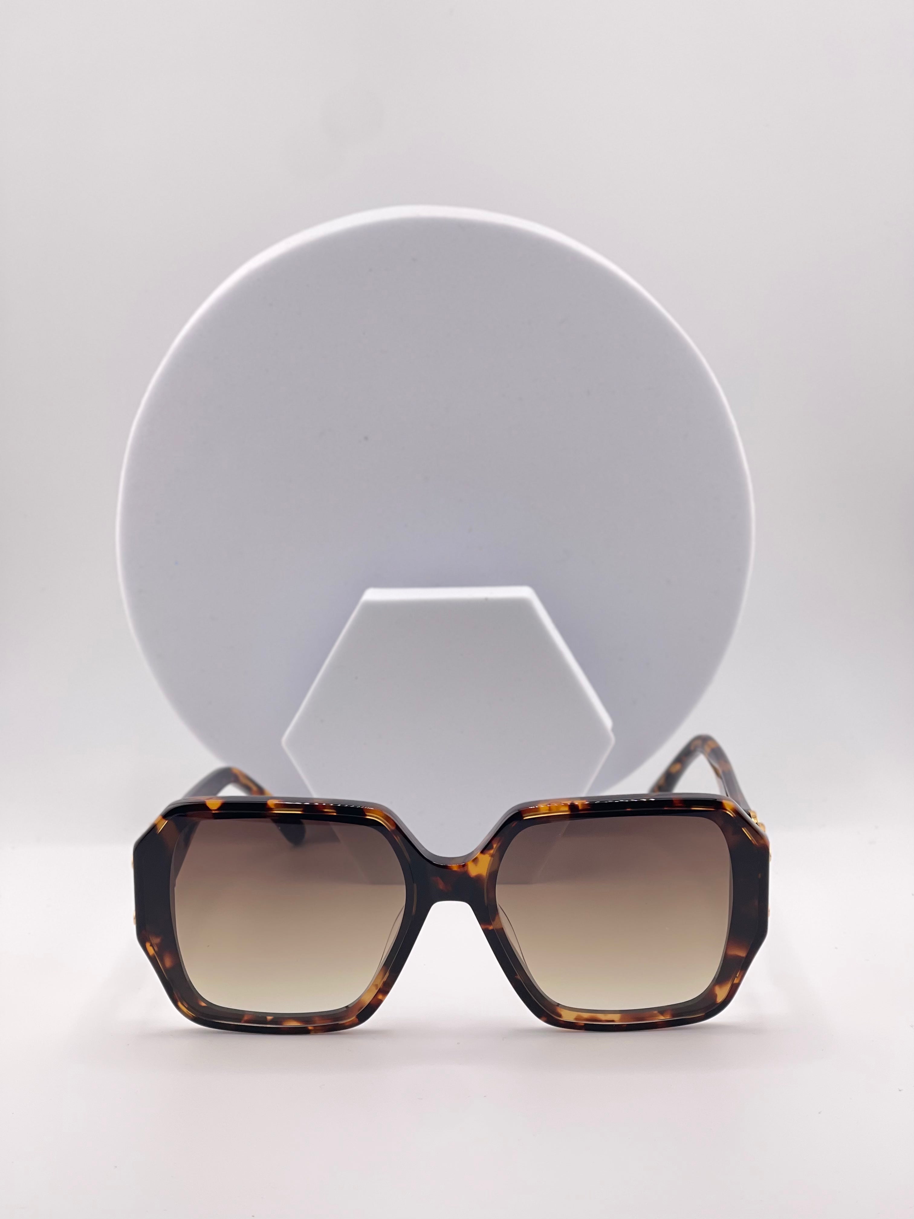 CELINE Regal Luxe Tortoise Shell Sunglasses