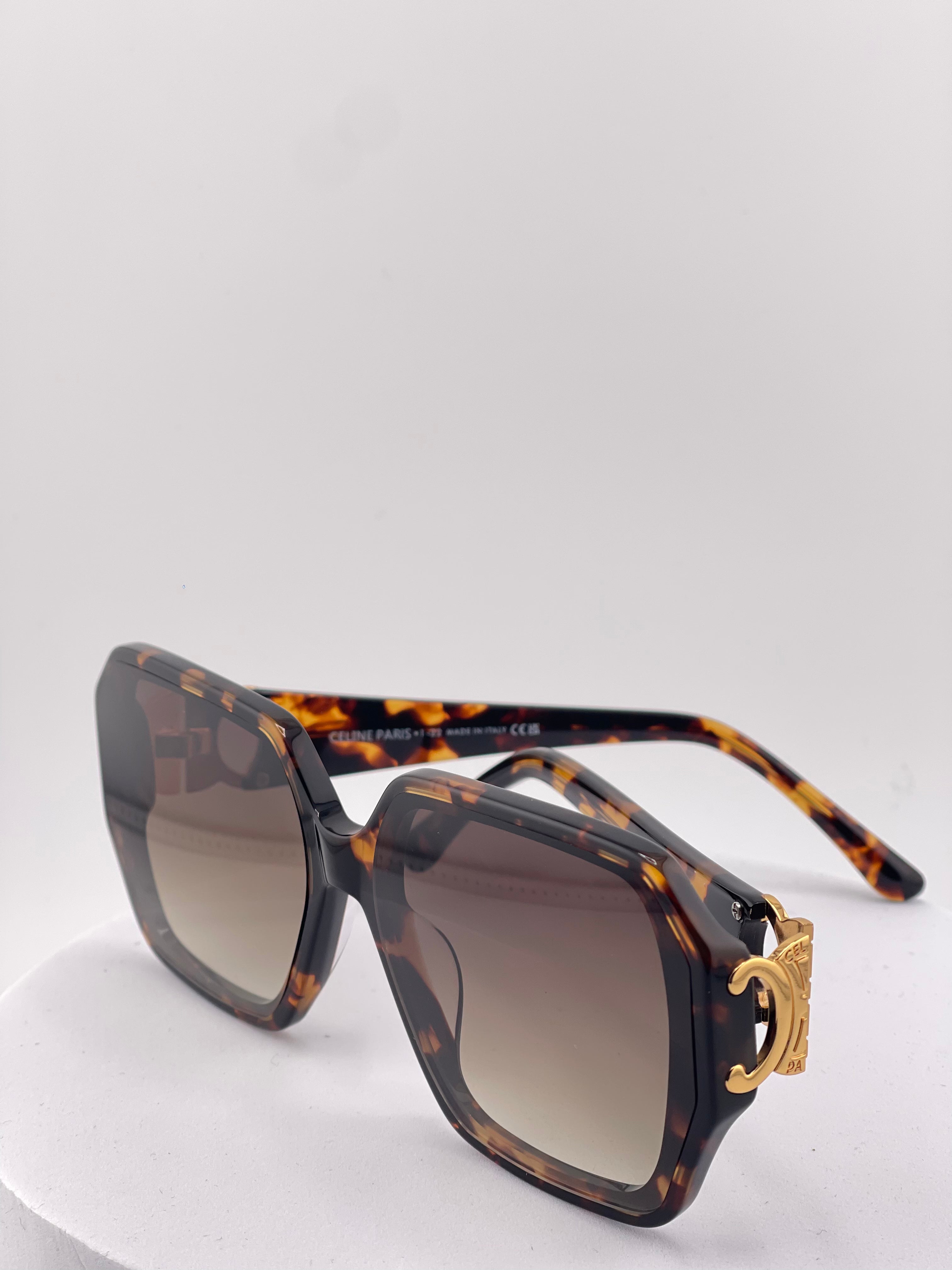CELINE Regal Luxe Tortoise Shell Sunglasses