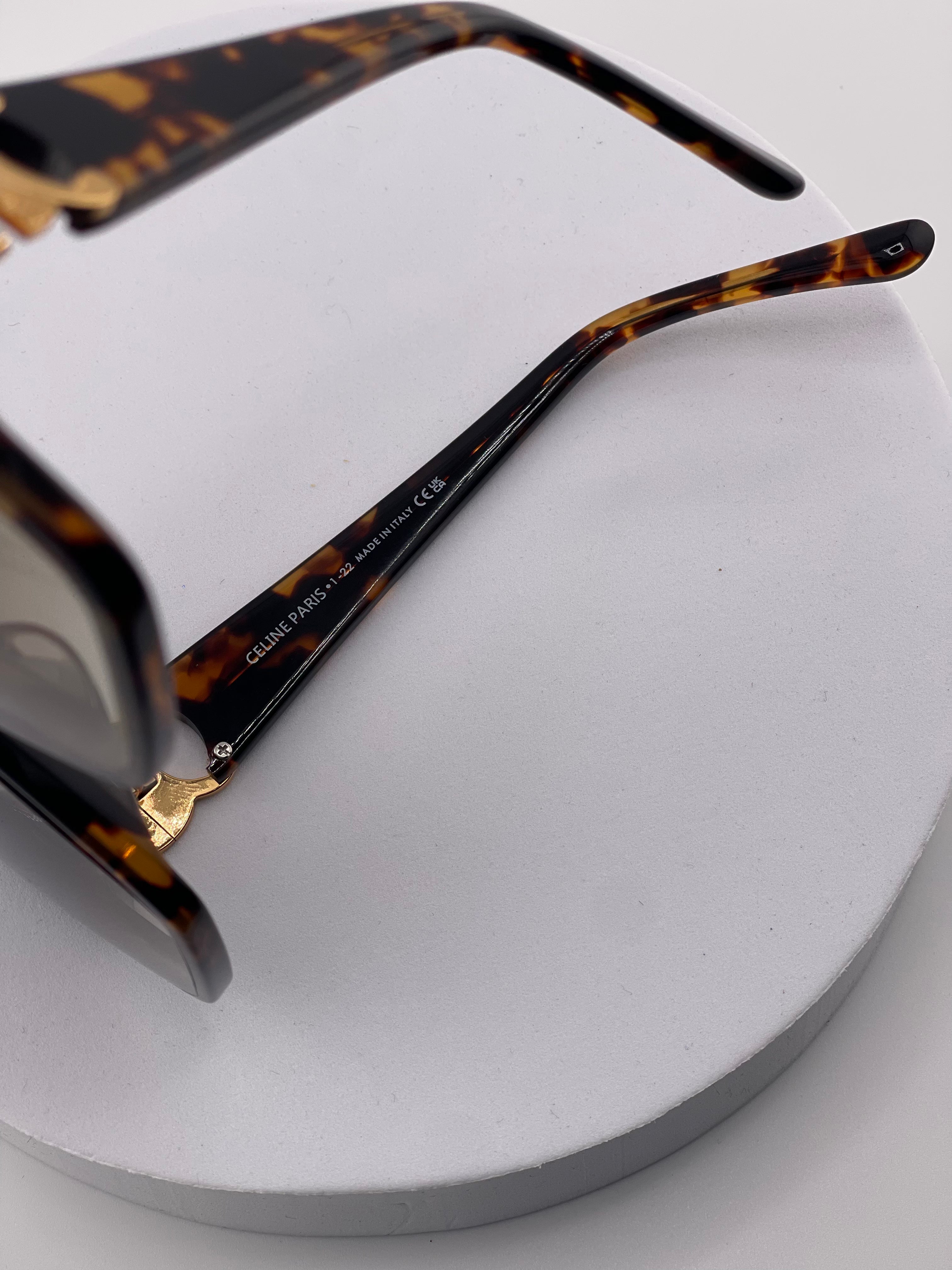 CELINE Regal Luxe Tortoise Shell Sunglasses