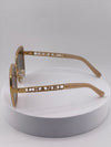 Chanel Women's Square Sunglasses | Beige Frame with Logo Lenses