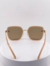 Chanel Women's Square Sunglasses | Beige Frame with Logo Lenses
