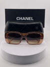 CHANEL Ombre Luxe Square Sunglasses – Rose Brown Gradient Elegance