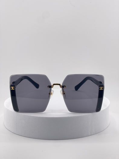 Chanel Women's Black Square Sunglasses | Luxury Designer Eyewear