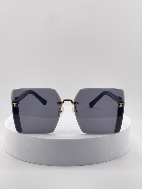 Chanel Women's Black Square Sunglasses | Luxury Designer Eyewear