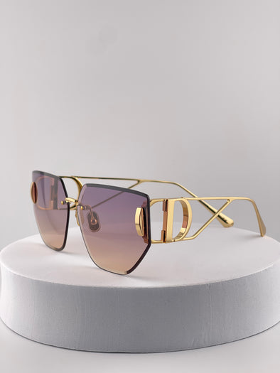 30Montaigne S7U
Purple-to-Pink Gradient Square Sunglasses
