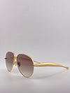 Bottega Veneta Gold Sunglasses – Iconic Elegance, Modern Simplicity