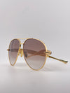 Bottega Veneta Gold Sunglasses – Iconic Elegance, Modern Simplicity