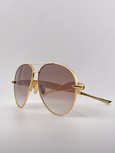 Bottega Veneta Gold Sunglasses – Iconic Elegance, Modern Simplicity