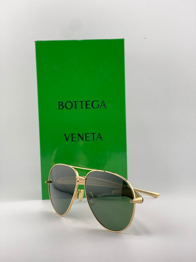 Bottega Veneta Gold and Green Sunglasses – Luxe Vibes, Elevated Style