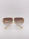 Bottega Veneta gold sunglasses black tint