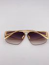 Bottega Veneta gold sunglasses black tint