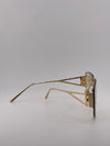 Bottega Veneta Gold and Transparent Sunglasses – Modern Minimalism with a Luxurious Touch