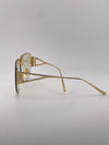 Bottega Veneta Gold and Transparent Sunglasses – Modern Minimalism with a Luxurious Touch