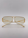 Bottega Veneta Gold and Transparent Sunglasses – Modern Minimalism with a Luxurious Touch