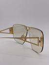 Bottega Veneta Gold and Transparent Sunglasses – Modern Minimalism with a Luxurious Touch