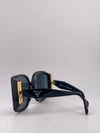 Praada Curved Face Black Sunglasses – Sleek Design Meets Modern Luxury