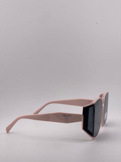 Praada Curved Face Pink Sunglasses – Bold Elegance with a Feminine Twist