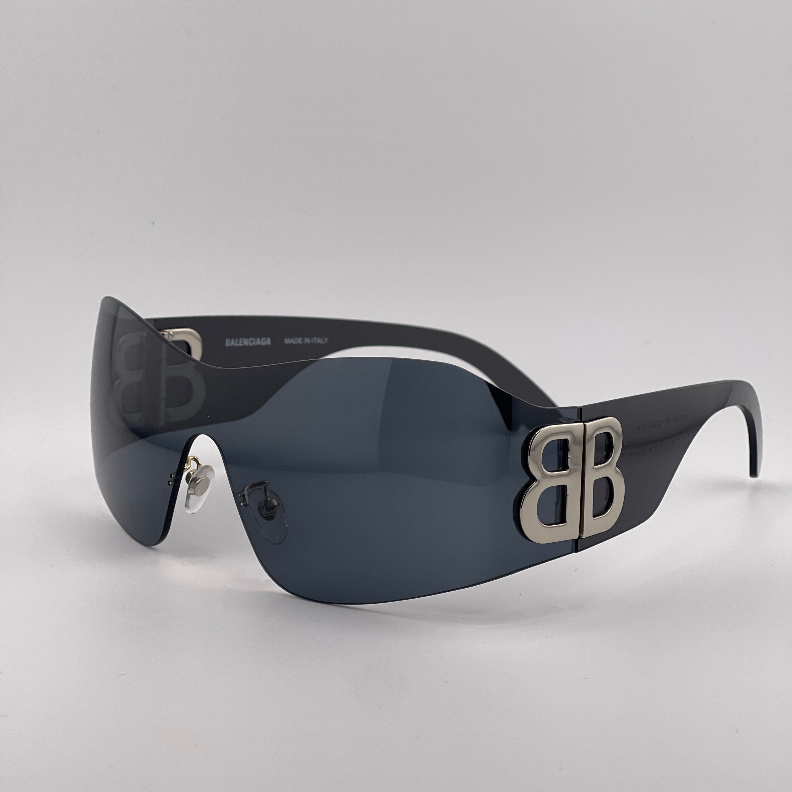 Balenciaga Mono Mask, bossy Shield Sunglasses
