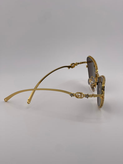 Guucci Cat Eye Gold Sunglasses – Fierce Glamour with Iconic Luxury