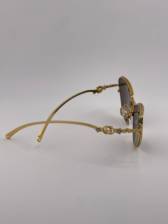 Guucci Cat Eye Gold Sunglasses – Fierce Glamour with Iconic Luxury